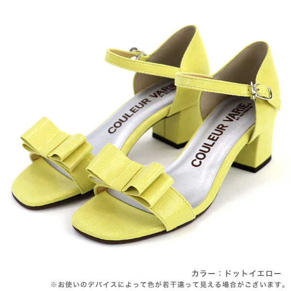 ストラップ サンダル 日本 リボン 太ヒール レディース オープントゥ