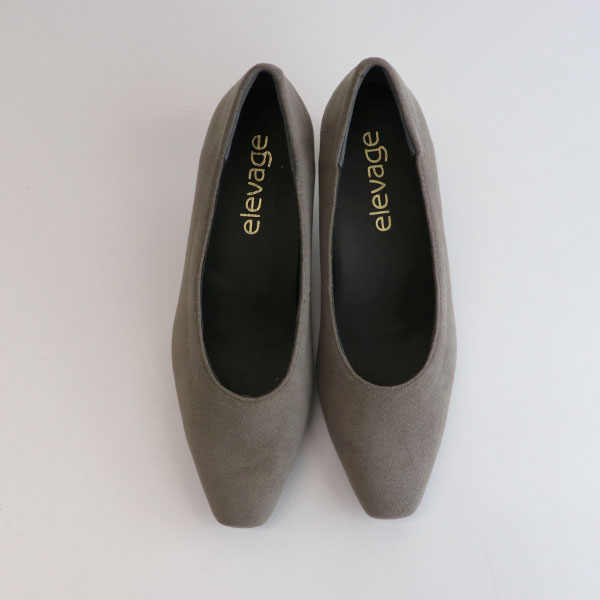 elevage 甲深パンプス スエード 