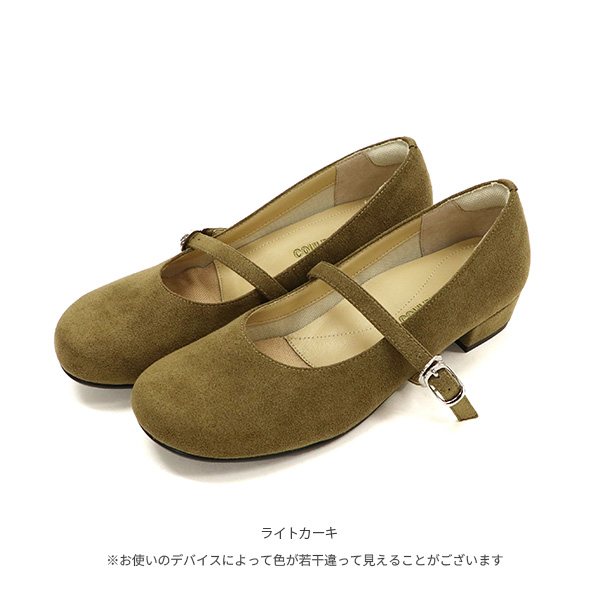 No.244281 クロールバリエ ストラップ付きオブリークトゥパンプス