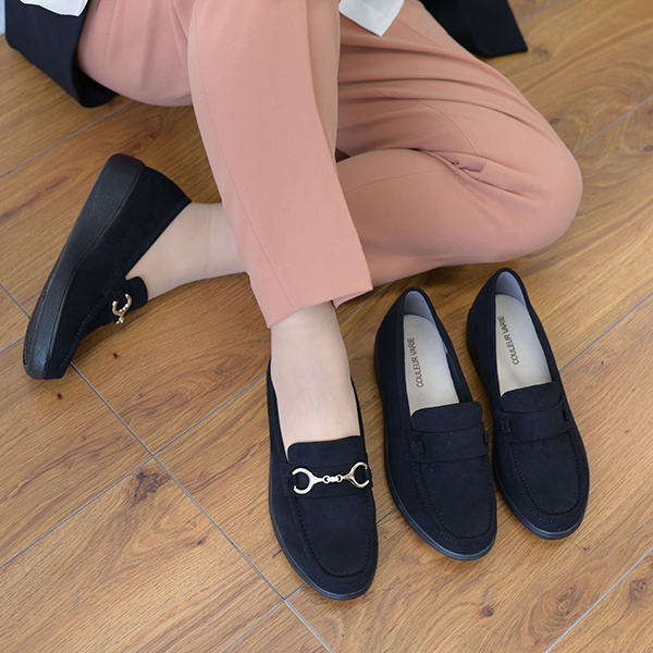 COULEUR VARIE ビットローファー ネイビー