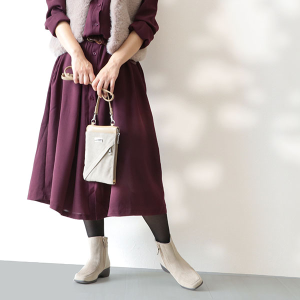 フェレナ　温クロッチベリーL No.374285 クロールバリエヒールアップ ステッチショートブーツ