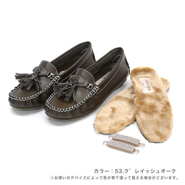 モカシン ローファー 幅広 甲高 レディース 痛くない 21.5cm 25.5