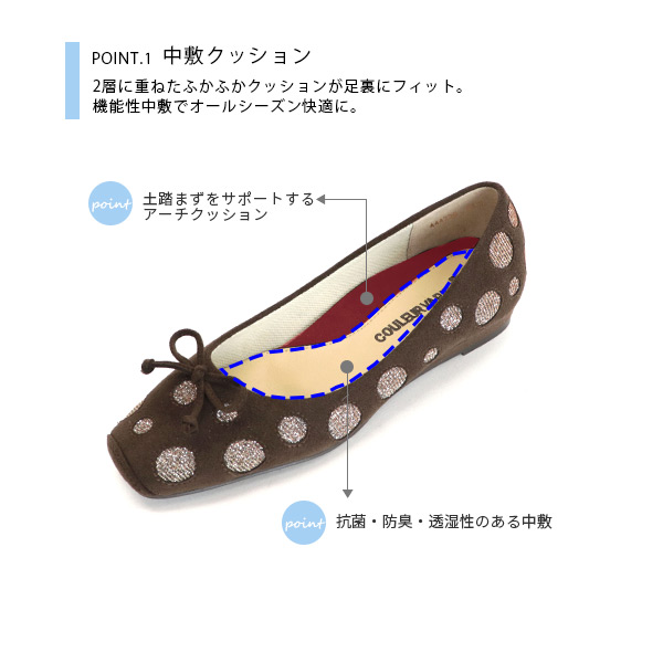 クロールバリエ　スクウェアトゥ バレエパンプス No.444230 クロールバリエ スクエアトゥバレエパンプス