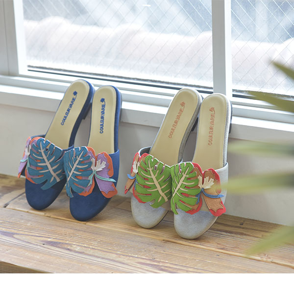 No.544235 クロールバリエ ボタニカルモチーフミュール