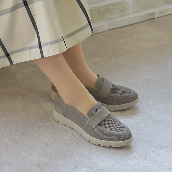 No.574230 クロールバリエ 軽量 厚底ニットローファー