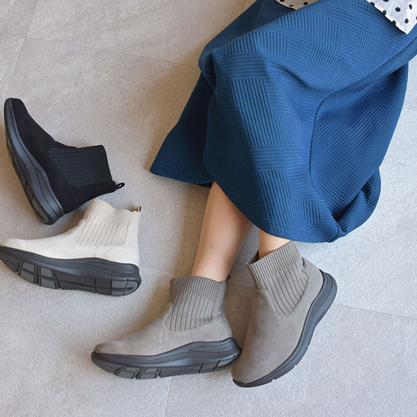 No.574283 クロールバリエ ニット ショートブーツ 【2025秋冬新作・新色】