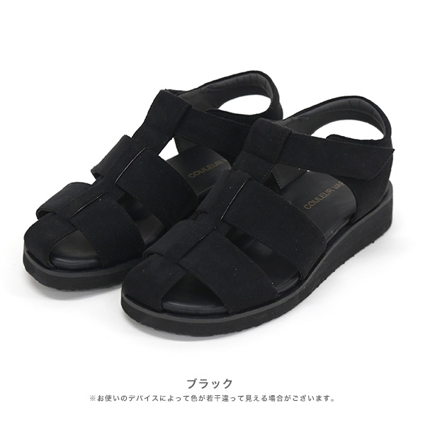 クロールバリエ 軽量 厚底　グルカサンダル 【2026春夏新作　ブラック No.674232クロールバリエ 軽量 厚底 グルカサンダル 【2026春夏新作