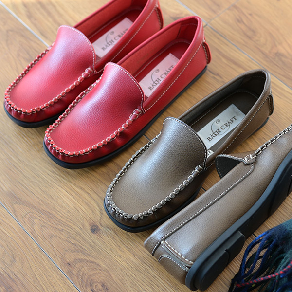 モカシン ローファー 幅広 甲高 レディース 痛くない 21.5cm 25.5